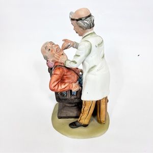 Capodimonte Porcelain Figurine Dentist With Patient Italy Signed Cucci